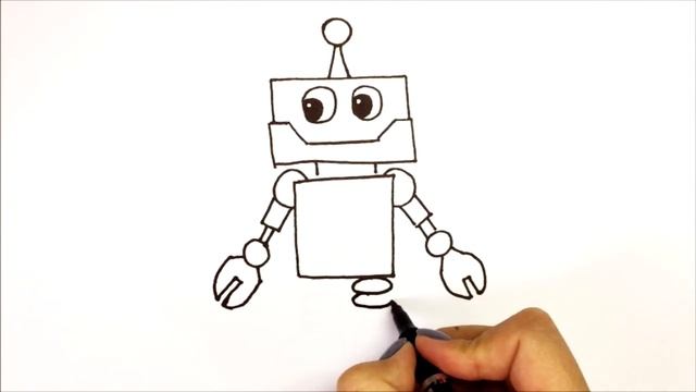 How to draw a Robot / Сурет салу Робот / Как нарисовать Робота смотреть онлайн