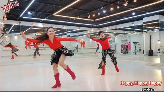 Happy Happy Happy (Improver Pulse) line dance | Withus Korea, Seoul смотреть онлайн