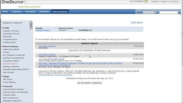 How to find stock reports for Ford, General Motors, and other companies in the automobile industry смотреть онлайн