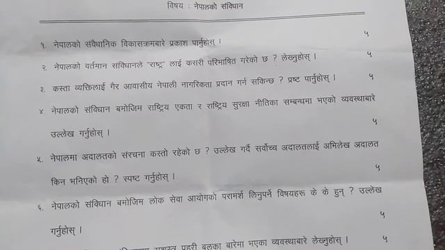 APF ASI Questions Paper 2076 Of 