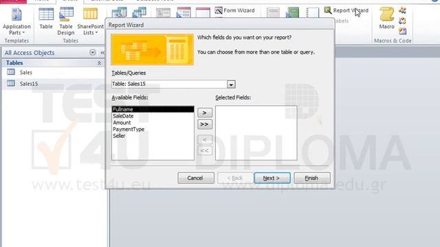 Insert the records of the Sales.dbf file located in the IL-ates\Access folder of your desktop,... смотреть онлайн