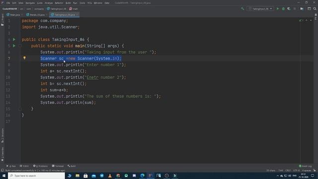 Taking User Input in JAVA : Using Scanner Class смотреть онлайн