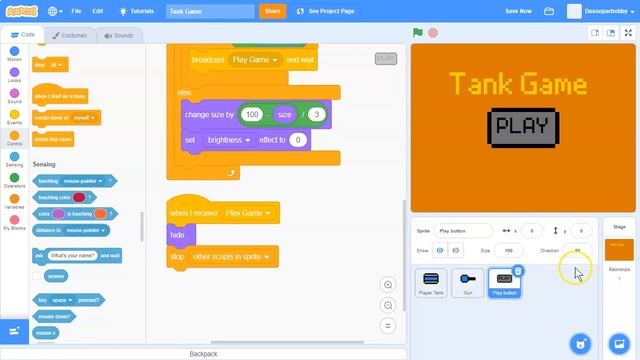 How to Make a Tank Game in Scratch || Part 1 смотреть онлайн