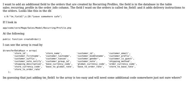 Magento: Recurring Profiles Additional Field смотреть онлайн