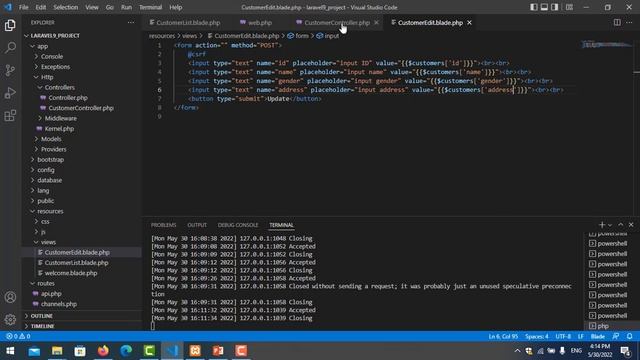 Laravel 9 tutorial - Update Data in Database смотреть онлайн