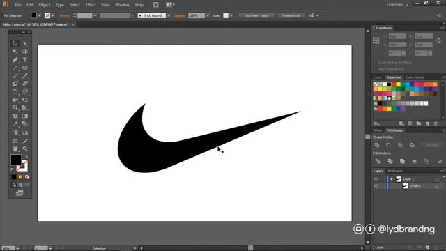 Nike Logo Design | Adobe Illustrator смотреть онлайн