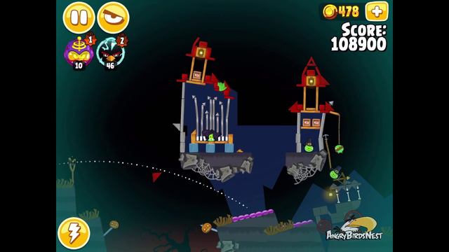 Angry Birds Seasons The Pig Days 5-5 All Hallows' Day 2015! 3-Star Walkthrough смотреть онлайн