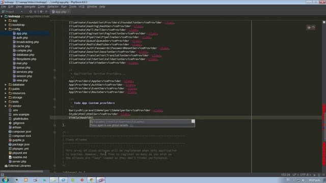 TODO APP | Configuración (PATH config/app.php) смотреть онлайн