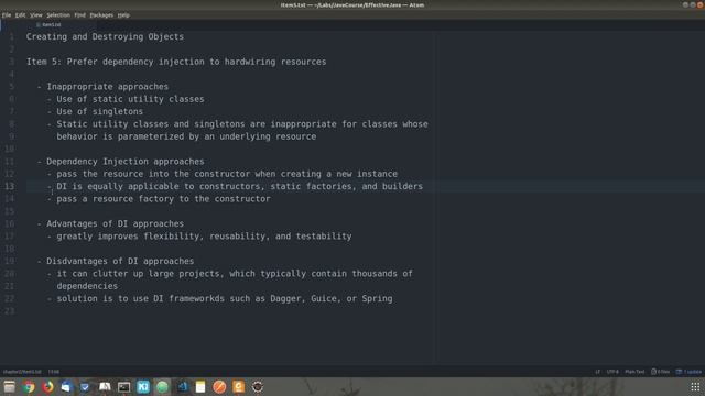 [Effective Java] [Item 5] Prefer dependency injection to hardwiring resources смотреть онлайн