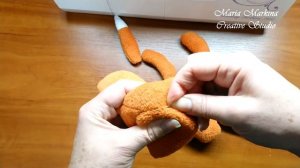 Мягкая игрушка своими руками Лисенок + выкройка (Полный процесс создания)
