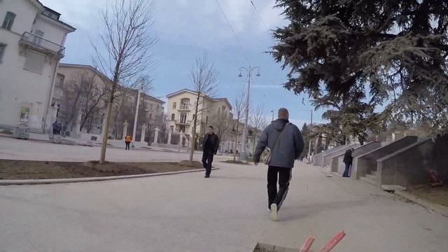 Реконструкция Большой Морской г.Севастополь, озеленение, 27.02.2020 смотреть онлайн