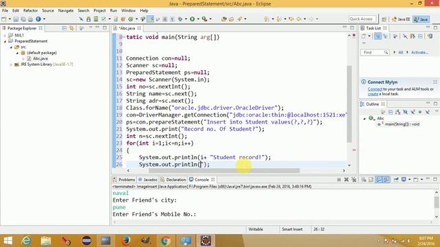Jdbc program using PrepareStatement смотреть онлайн