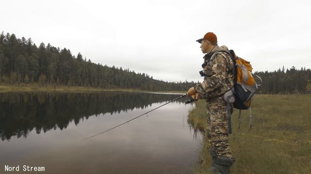 Дикая щука на таежном озере.Рыбалка . смотреть онлайн