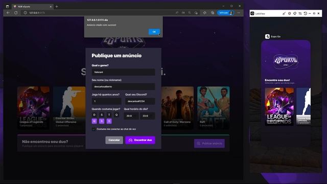 Projeto - NLW eSports Ignite (Node, React, React Native, Typescript, Tailwind & Prisma) смотреть онлайн
