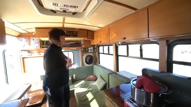 Shuttle Bus Tiny Home Conversion - Full Tour - Better Platform Than Sprinter Van? смотреть онлайн