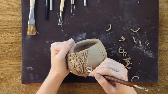 Виды декорирования посуды из глины смотреть онлайн
