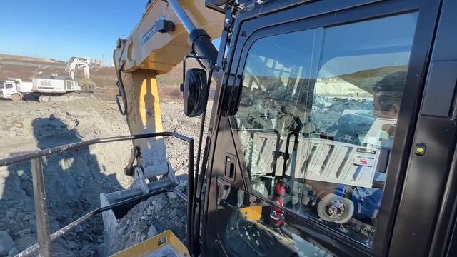 Caterpillar 6015B Excavator Loading Mercedes And MAN Trucks - Sotiriadis Mining Works