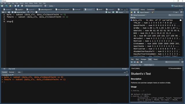 Normalverteilung beim t-Test bei unabhängigen Stichproben in R prüfen - Daten anaylsieren in R (21) смотреть онлайн