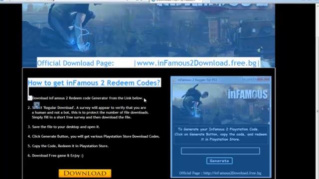 How to Download inFamous 2 Game on PS3 For Free смотреть онлайн