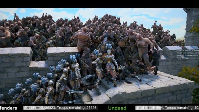 4 MILLION Undead ARMY Attacks Medieval Castle - Ultimate Epic Battle Simulator UEBS 2 4K