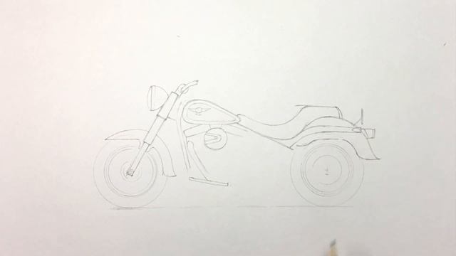Как нарисовать мотоцикл Харли-Дэвидсон поэтапно | How to draw a Harley-Davidson motorcycle смотреть онлайн