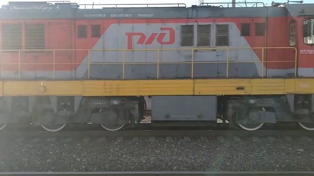 ЧМЭ3-1581 проезжает станцию Нижний Новгород смотреть онлайн