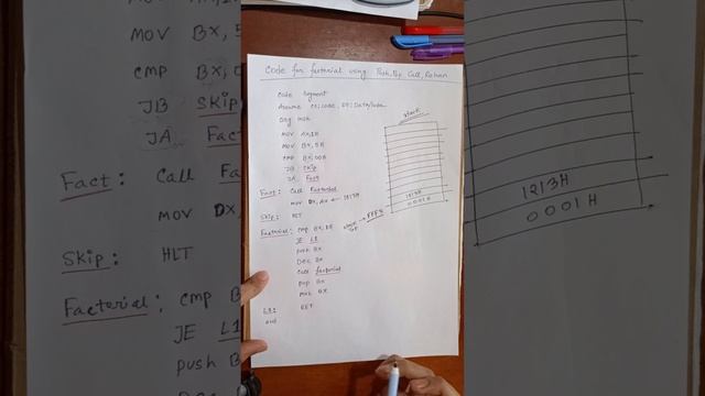 Determine Factorial using Push,Pop,Call,Ret Instructions. смотреть онлайн