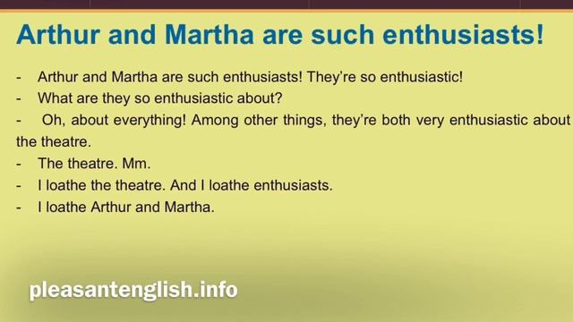 /θ/ /ð/ Dialogue 36.1. Arthur and Martha are sucu enthusiasts смотреть онлайн