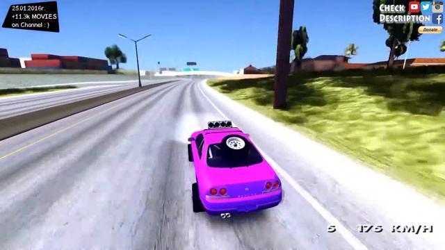 GTA San Andreas - Nissan Skyline R33 Rusty Rebel EnRoMovies _REVIEW смотреть онлайн