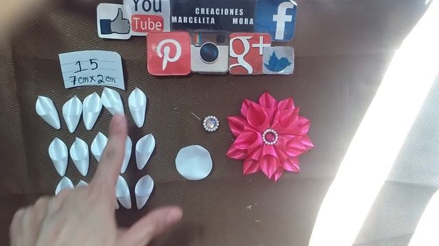 Flor en Picos Liston Satin/ Flor de Fita de Cetin/Easy Flower Ribbon Satin смотреть онлайн