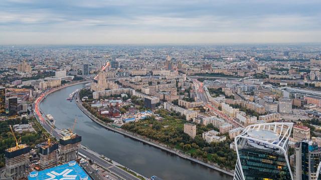 Вечер в Москве. Таймлапс, три часа в одной минуте смотреть онлайн