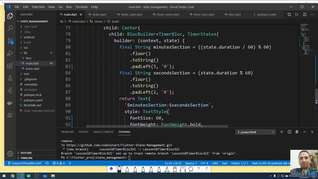72- Flutter State Management - Bloc Pattern Timer Application Part 3 UI (Arabic) смотреть онлайн