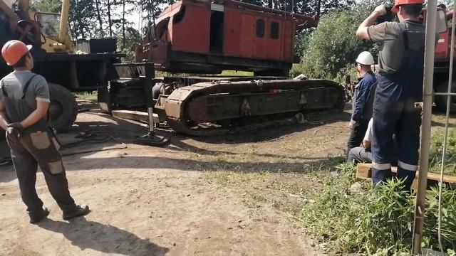 Установка башни крана СКГ-63/100. смотреть онлайн