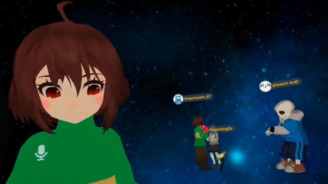 Core! Frisk & Flowey impersonate Chara in VRchat! смотреть онлайн