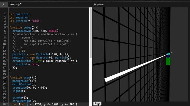 Quantum Wave Simulation in p5.JS смотреть онлайн