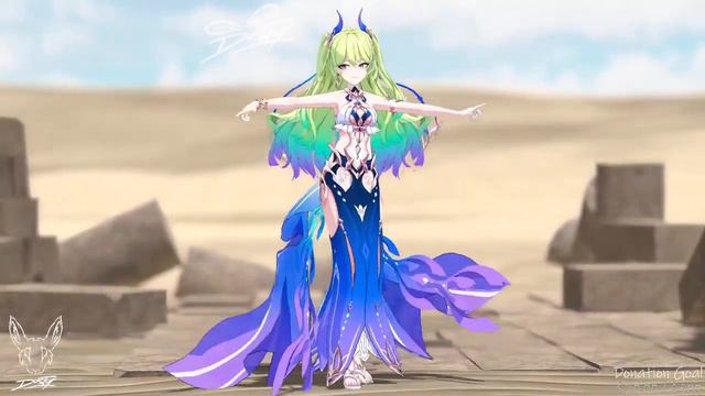 Belly Dancing in VR as Mobius from Honkai Impact | VRChat Belly Dancer Dusty DustBunny | Drum Solo смотреть онлайн