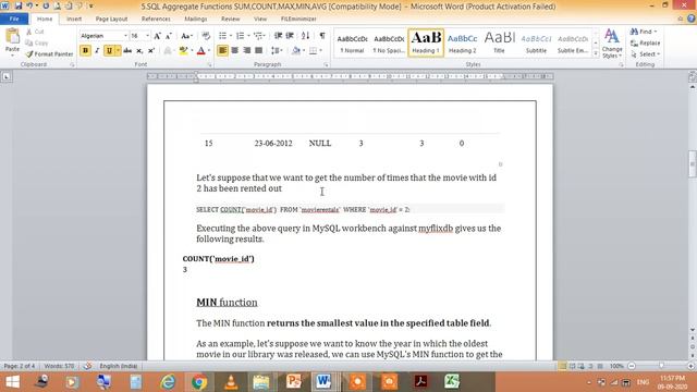 Jayoti Vidyapeeth - Write a SQL Queries using a)Aggregate functions COUNT,SUM,AVG,MAX and MIN смотреть онлайн