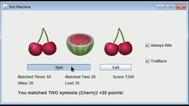 Week 21 Assignment - Java Slot Machine using Swing смотреть онлайн