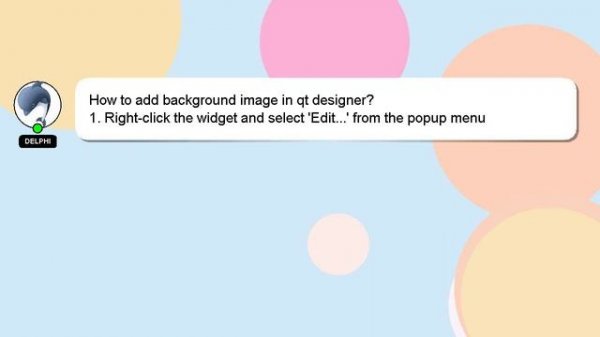 How to add background image in qt designer?
