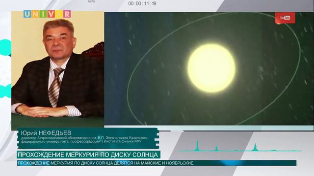 ПРОХОЖДЕНИЕ МЕРКУРИЯ ПО ДИСКУ СОЛНЦА смотреть онлайн
