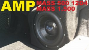 Обзор и пример звучания сабвуферного динамика AMP MASS 500 12D4 от моноблока AMP MASS 1.500