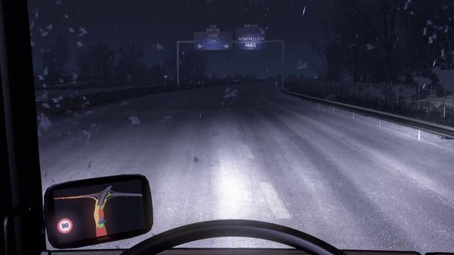 Euro Truck Simulator 2 - Ep. 102 - Frosty Winter Weather Mod - ETS2 Vive La France Gameplay смотреть онлайн