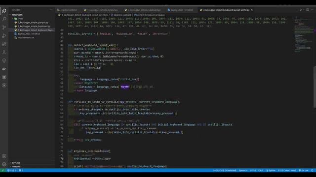 Пишем keylogger на Python + переключение раскладки на кириллицу с английской и обратно под Win10 смотреть онлайн