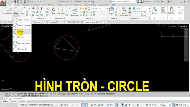 Bài 3: Chi tiết lệnh vẽ hình tròn Circle trong AutoCAD bạn cần biết để vẽ tốt hơn смотреть онлайн