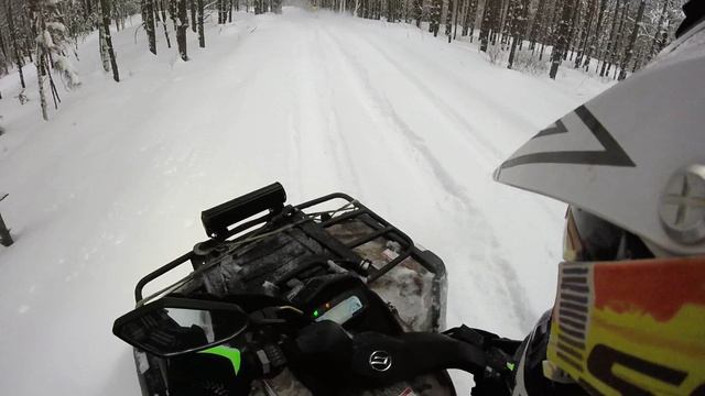 WINTER HOLIDAY ATV riding in deep snow смотреть онлайн