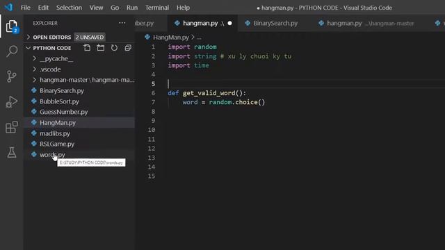 MINI PROJECT PYTHON #3: GAME HANGMAN ( ĐOÁN CHỮ ) - PART 1 смотреть онлайн