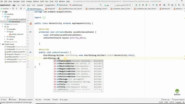 What is onBackPressed in android studio | Click on back button to open exit dialog | Back button|#5 смотреть онлайн