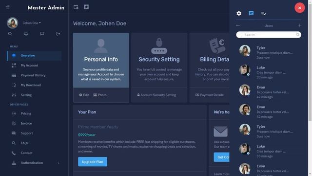 Subscription Bootstrap 4 Admin Dashboard Template with LTR Dark Theme смотреть онлайн