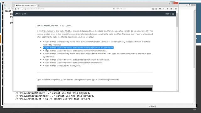 Learn Java Programming - Static Methods Part 1 Tutorial смотреть онлайн