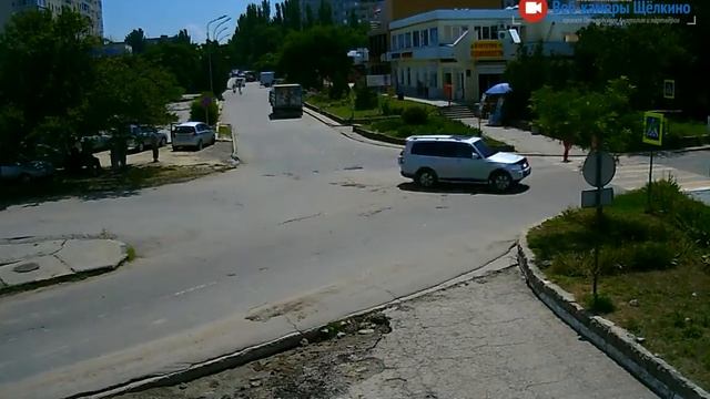 Перекрёсток в Щёлкино, 23.06.2015 - time-lapse с камеры 2 смотреть онлайн